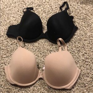 Black and nude bra